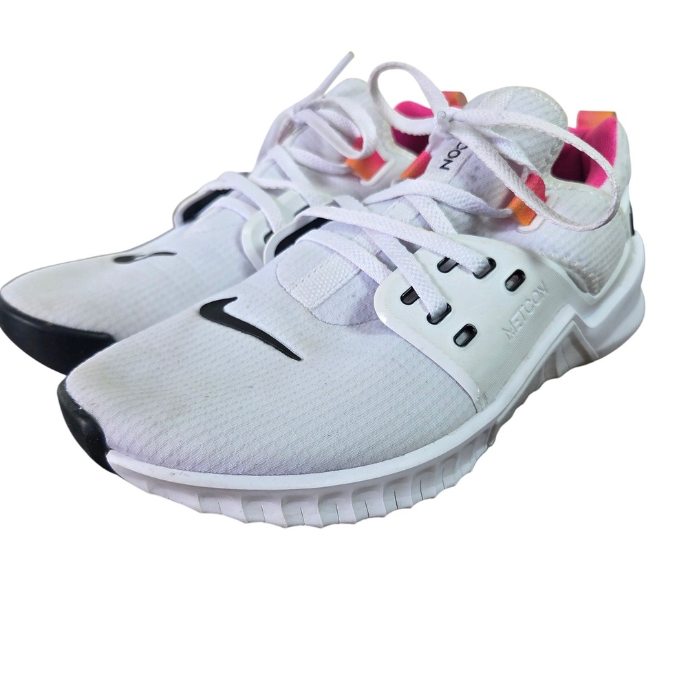 Nike Free Metcon 2‎ Training Shoes White Pink Mesh Cross Trainer Womens 7